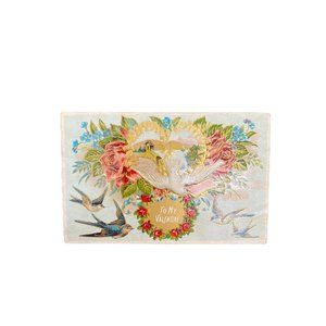 Vintage Valentines Valentine Postcard Posted Stamp 1910 Embossed